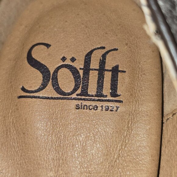 SOFFT WOMENS SEVERN LOAFER GRAY TAUPE SUEDE SNAKE SKIN SLIP ON LOAFERS SIZE 7.5 - Picture 7 of 8